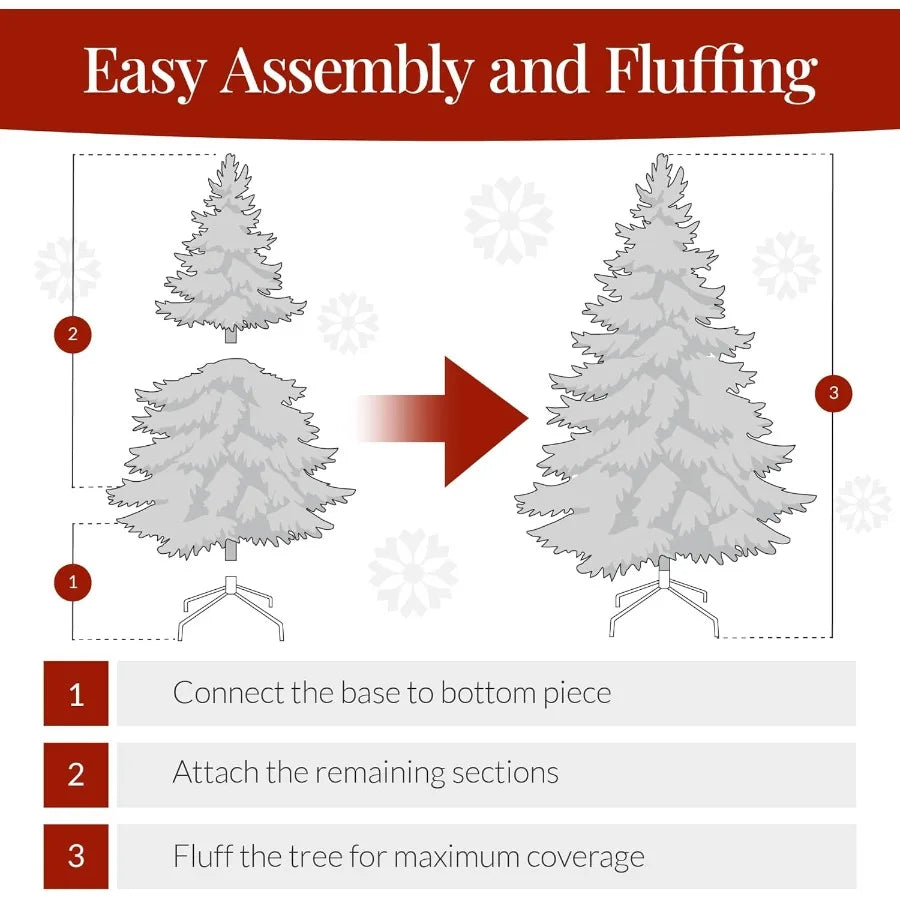 Artificial Christmas Tree 4.5ft Premium Unlit Hinged Design with Dense Branches for Realistic Holiday Decor Easy Assembly and S