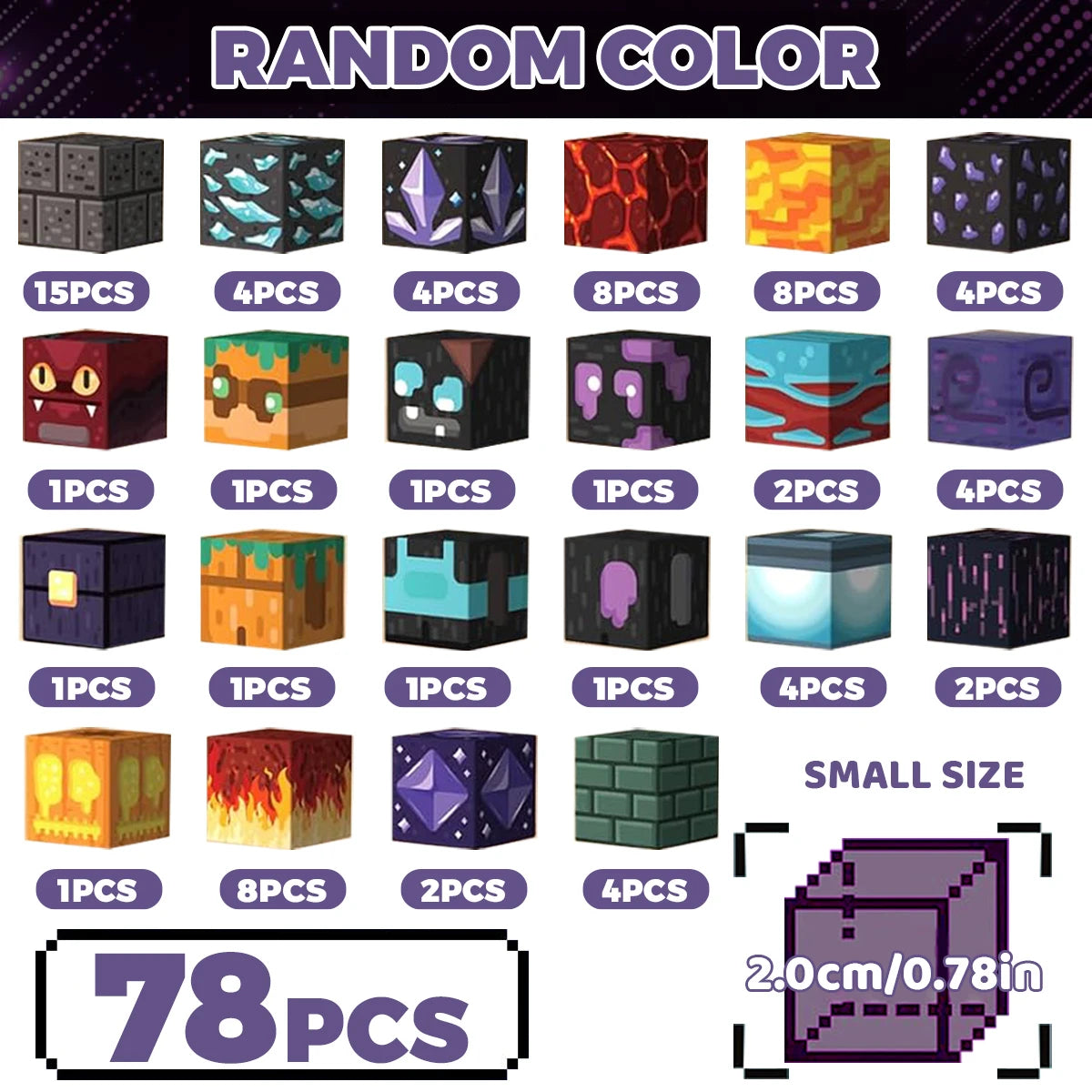 Magnetic Building Blocks Game-Based Build Cave with Magnet Construction Toys STEM Sensory Gift For Kids Birthday 78/100/200PCS