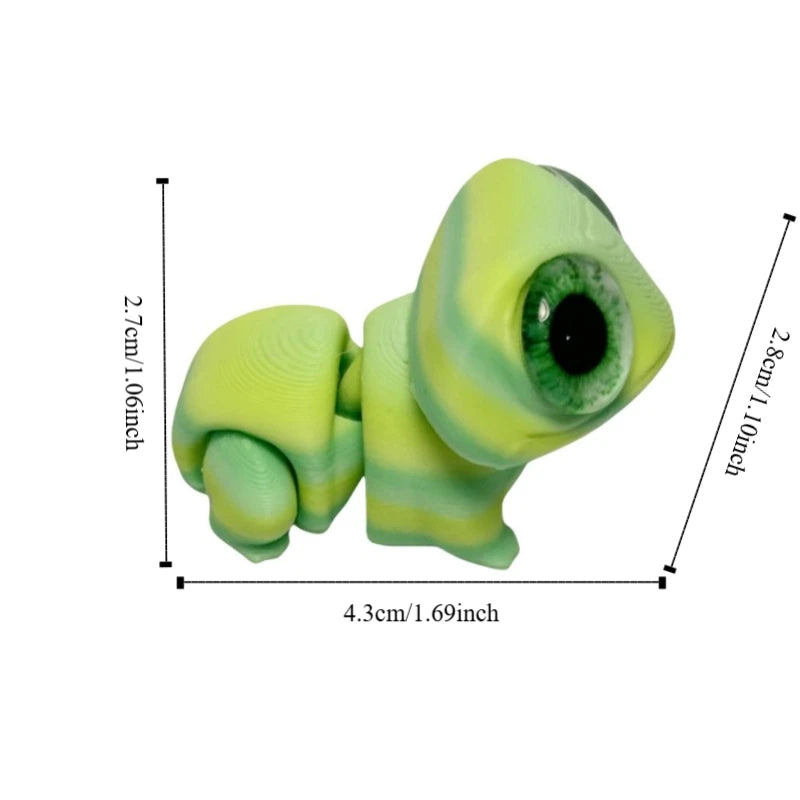 Cute Big Eyes 3D Printed Frogs Ornament Realistic Handicraft 3D Printed Frog Model Cartoon Figurine 3D Printed Frog Toy
