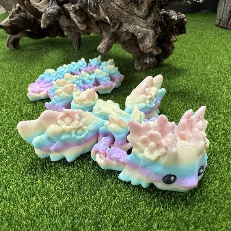 3D Print toy Salamander Dragon Desktop Ornament 3d Print Animals Home Office Crafts Print Characters Christmas Gift Action Figur