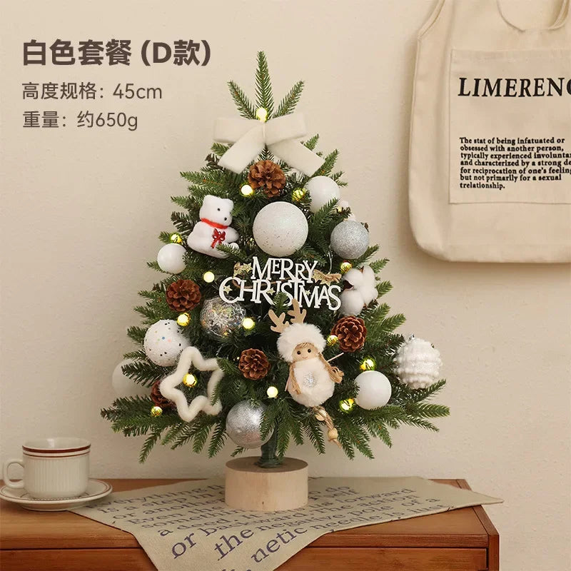 Christmas Tree Artificial Plants DIY Handicraft Pinecone Pine Branch Christmas Tree Home Party Decorations Desktop Ornament