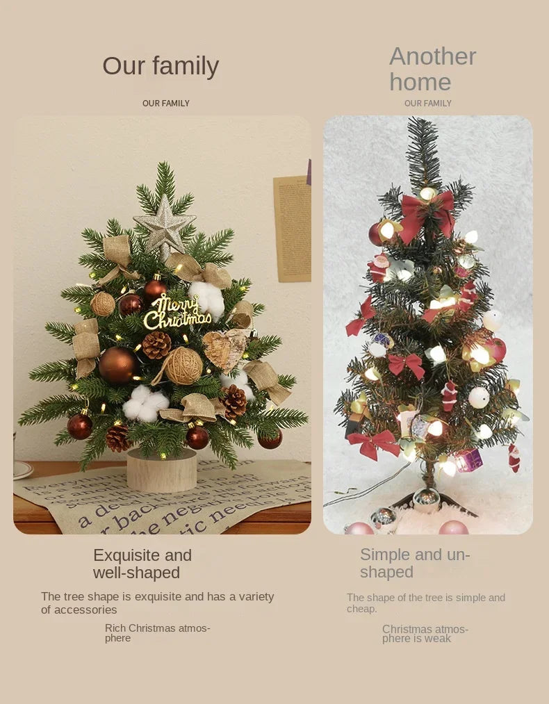 Christmas Tree Artificial Plants DIY Handicraft Pinecone Pine Branch Christmas Tree Home Party Decorations Desktop Ornament