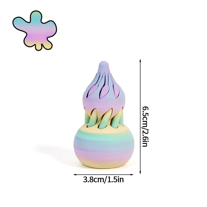 3D Printed Toys Rotating Pyramid 3D Printed Spiral Cone Relief Toys 3D Printed Spinning Anti-Stress Toy Fidget Rotating Pyramid