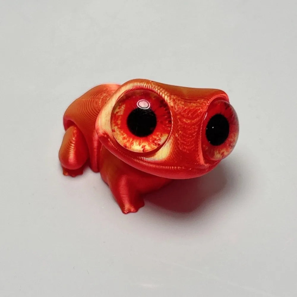 Cute Big Eyes 3D Printed Frogs Ornament Realistic Handicraft 3D Printed Frog Model Cartoon Figurine 3D Printed Frog Toy