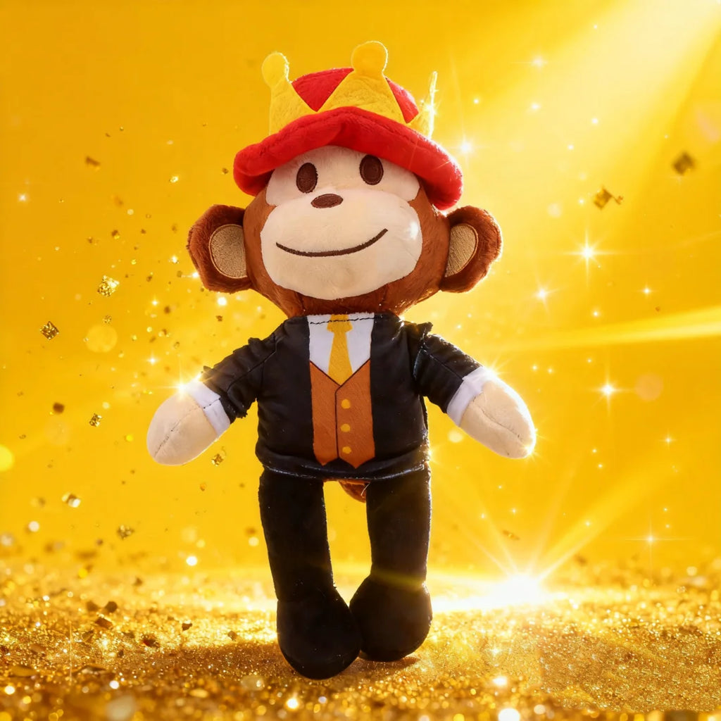 Kawai Steal a Brainrot Jandel Cartoon Character Stuffed Toy Black Monkey Wear the Crown Jandel Birthday Christmas Gift for Kids