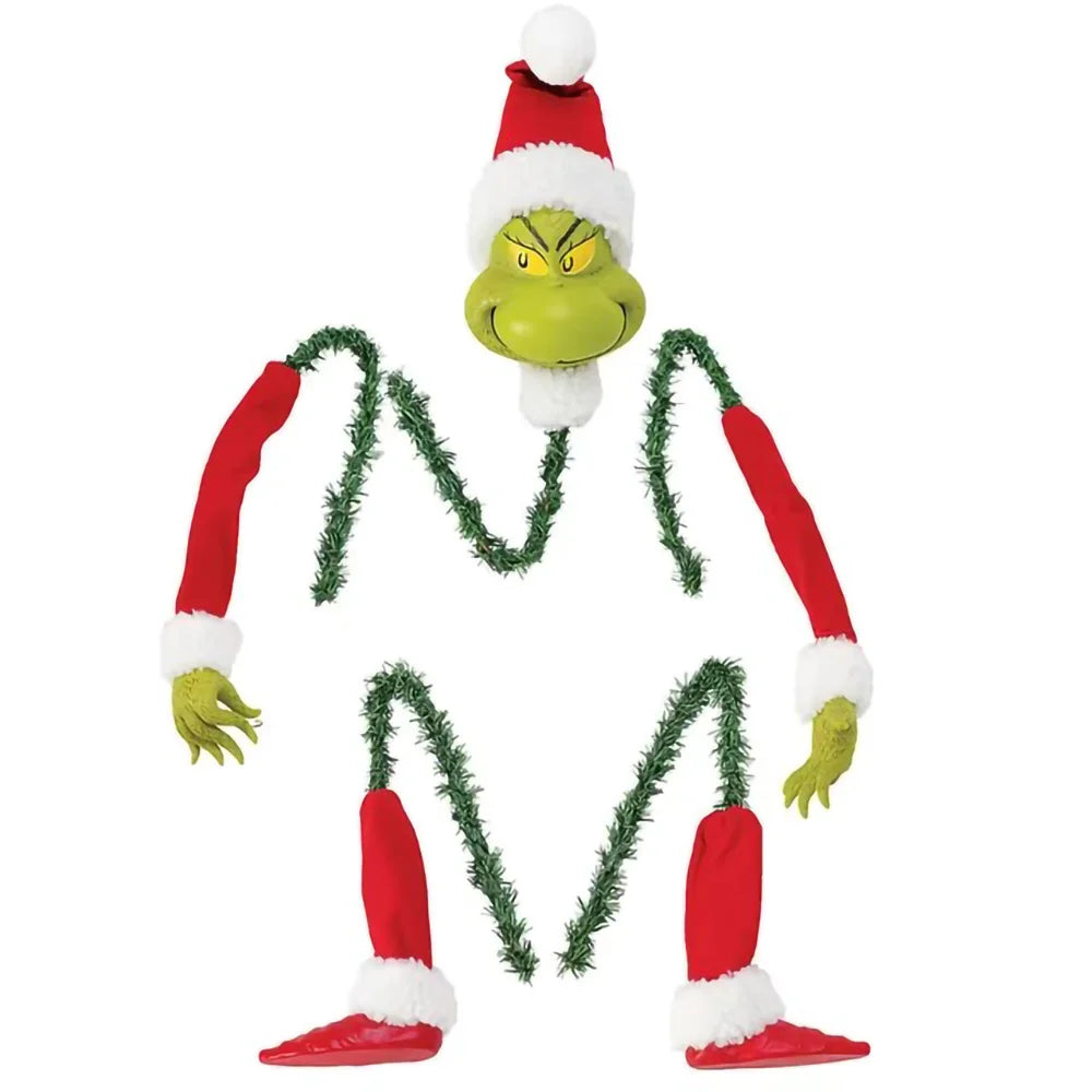 5Pcs Arm Leg Head Ornaments Holder Head/Arms and Legs Grinch Tree Topper Decor Xmas Elf Body Tree Decoration for Xmas Party