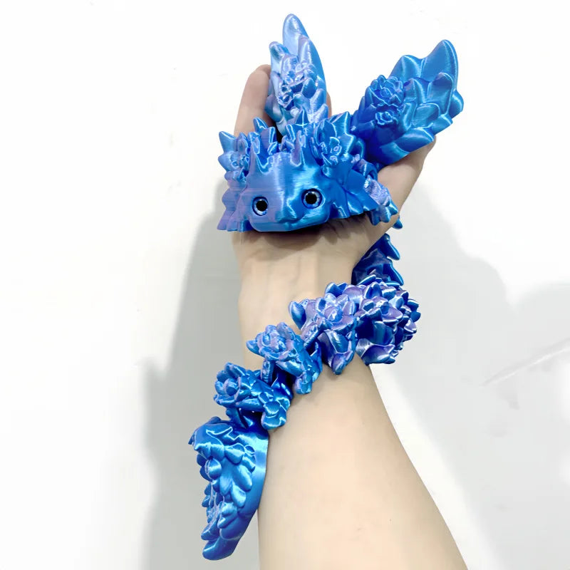 3D Print toy Salamander Dragon Desktop Ornament 3d Print Animals Home Office Crafts Print Characters Christmas Gift Action Figur