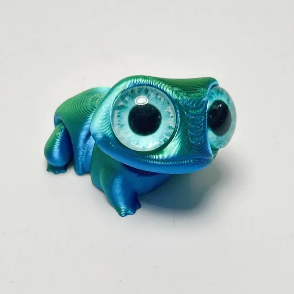 Cute Big Eyes 3D Printed Frogs Ornament Realistic Handicraft 3D Printed Frog Model Cartoon Figurine 3D Printed Frog Toy