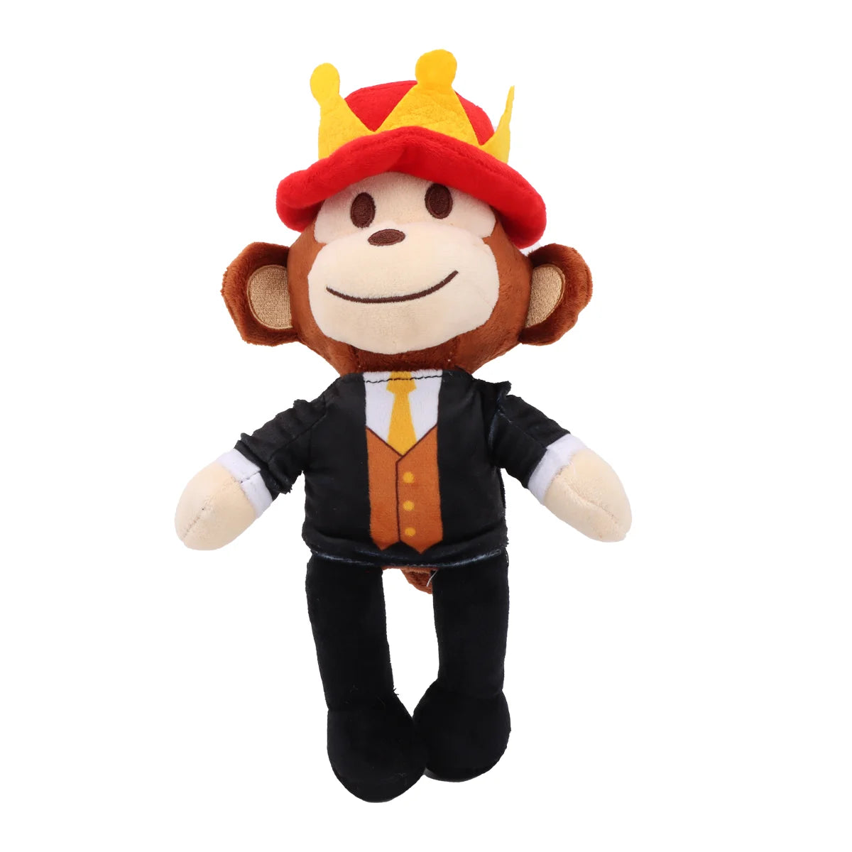 Kawai Steal a Brainrot Jandel Cartoon Character Stuffed Toy Black Monkey Wear the Crown Jandel Birthday Christmas Gift for Kids