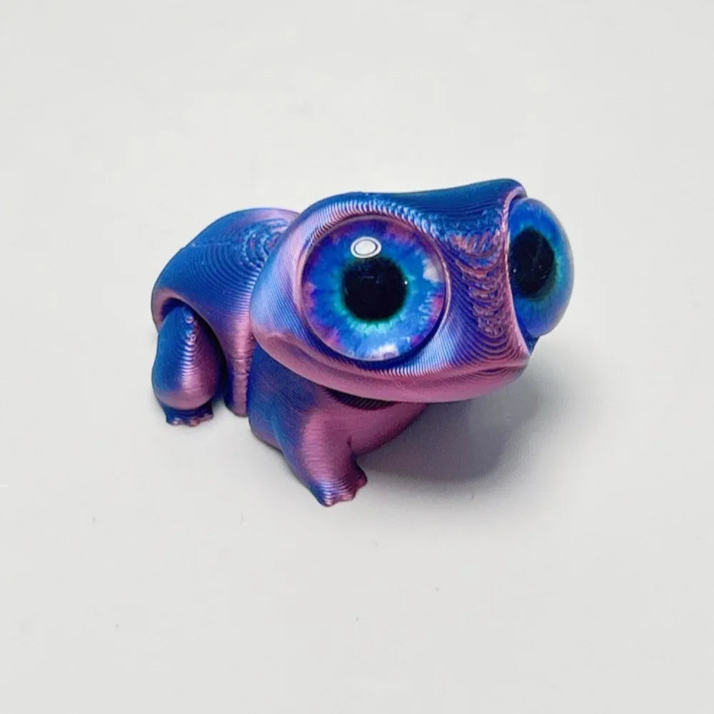 Cute Big Eyes 3D Printed Frogs Ornament Realistic Handicraft 3D Printed Frog Model Cartoon Figurine 3D Printed Frog Toy