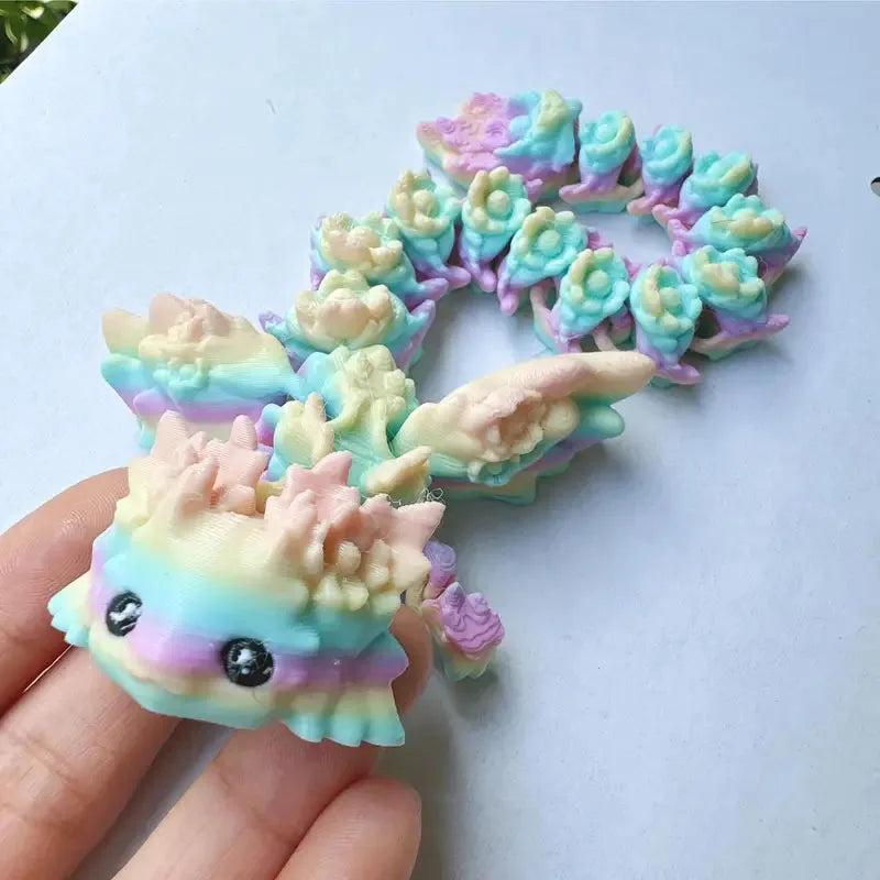 3D Print toy Salamander Dragon Desktop Ornament 3d Print Animals Home Office Crafts Print Characters Christmas Gift Action Figur