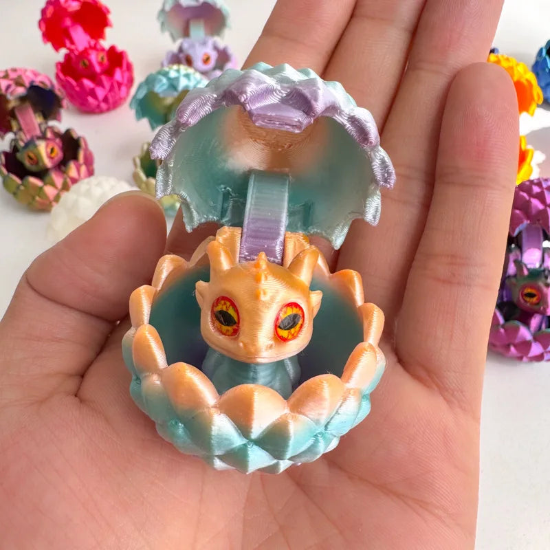 3D Printed Dragon Egg Hatchling Decor Multicolor Dragon Egg Desk Accessories Funny Desktop Ornament Home Office Decor