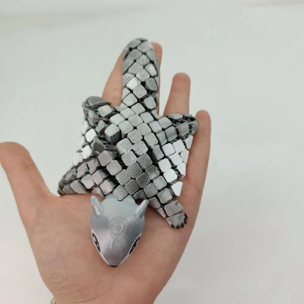3D Printed Funny Flying Squirrel Toy with Movable Joints Cute Simulated Animal Model Creative Handicraft 3D Printed Animal Model
