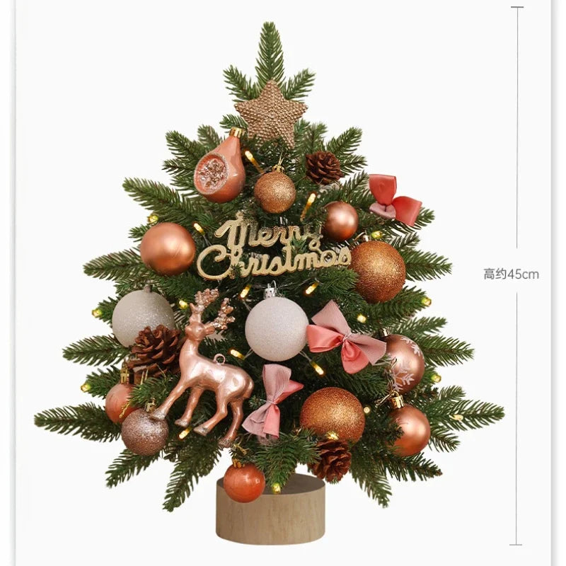 Christmas Tree Artificial Plants DIY Handicraft Pinecone Pine Branch Christmas Tree Home Party Decorations Desktop Ornament