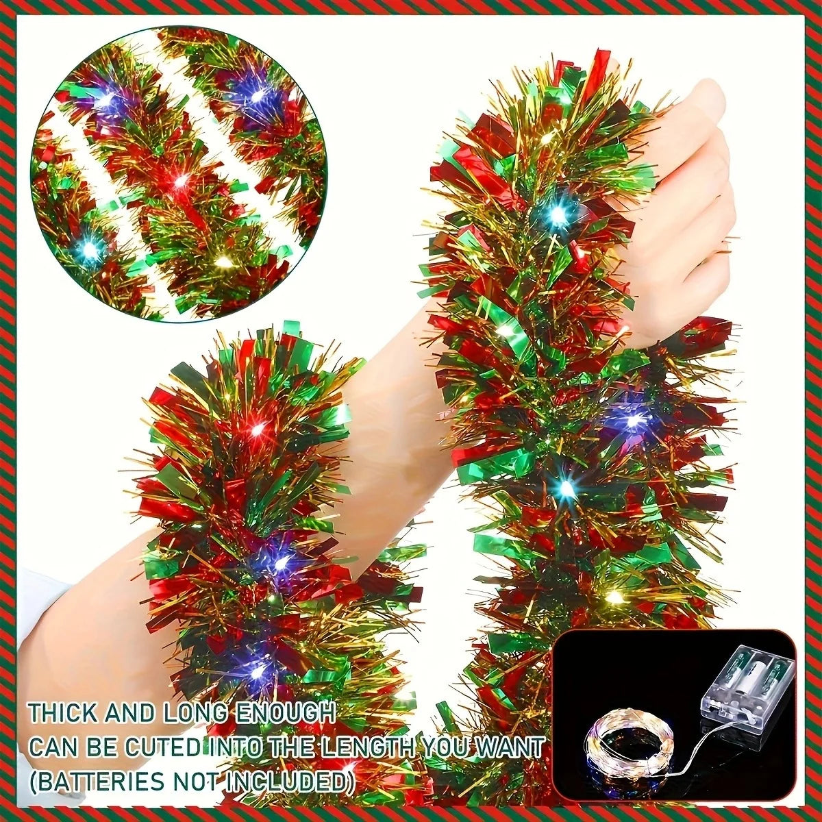 Christmas Decor Color Bars Christmas Parties Atmosphere Venue Layout LED Lights Flower Garlands Christmas Tree Decor DIY Decor
