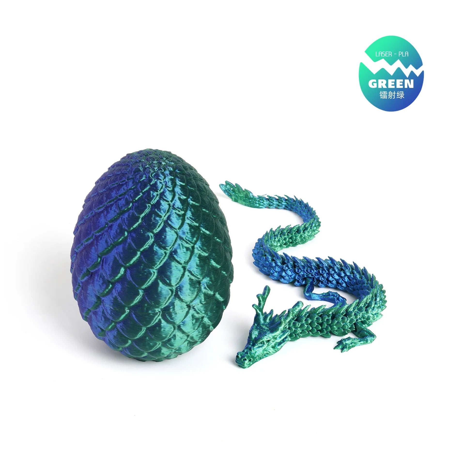 3D Printed Dragon Egg with Dragon Full Articulated Dragon Modle Movable Rotatable Articulated Desktop Ornament Kid Toy & Decor