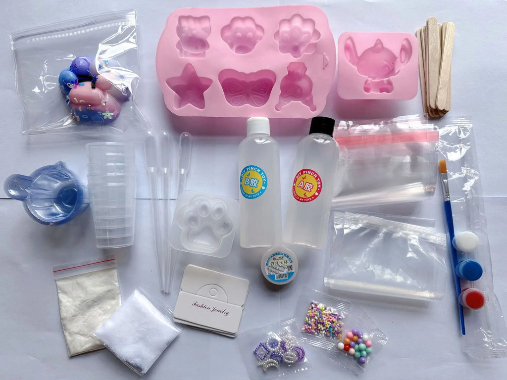 Hot Selling Silicone Kneading DIY Material Set Homemade AB Glue Handmade Mold Cat Claw Cute Toy Glue Children's DIY Toy Gift