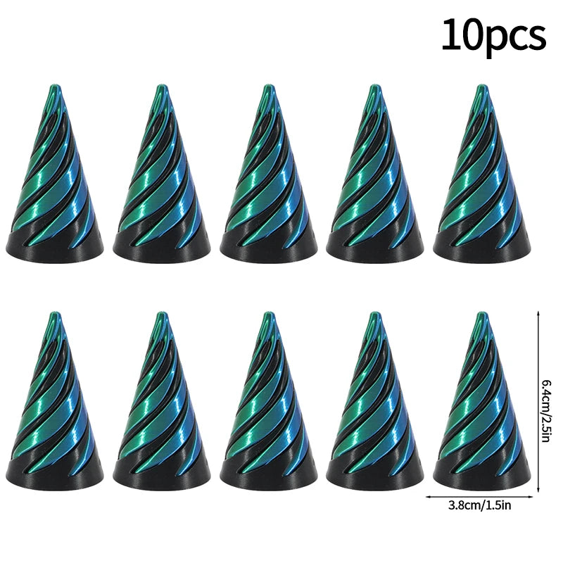 3D Printed Toys Rotating Pyramid 3D Printed Spiral Cone Relief Toys 3D Printed Spinning Anti-Stress Toy Fidget Rotating Pyramid