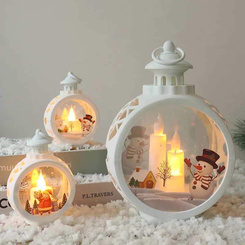 Christmas Decorations  Retro Night Lights Luminous Gift  Window Decorations Tabletop Decorations Props Atmosphere Pendants
