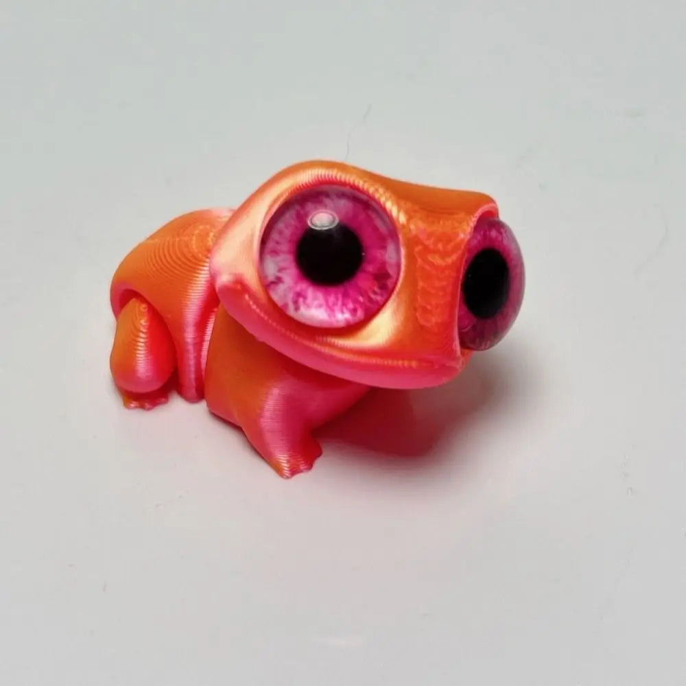 Cute Big Eyes 3D Printed Frogs Ornament Realistic Handicraft 3D Printed Frog Model Cartoon Figurine 3D Printed Frog Toy