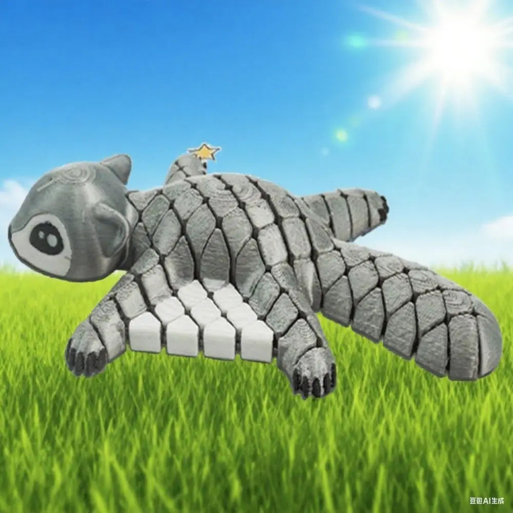 3D Printed Funny Flying Squirrel Toy with Movable Joints Cute Simulated Animal Model Creative Handicraft 3D Printed Animal Model