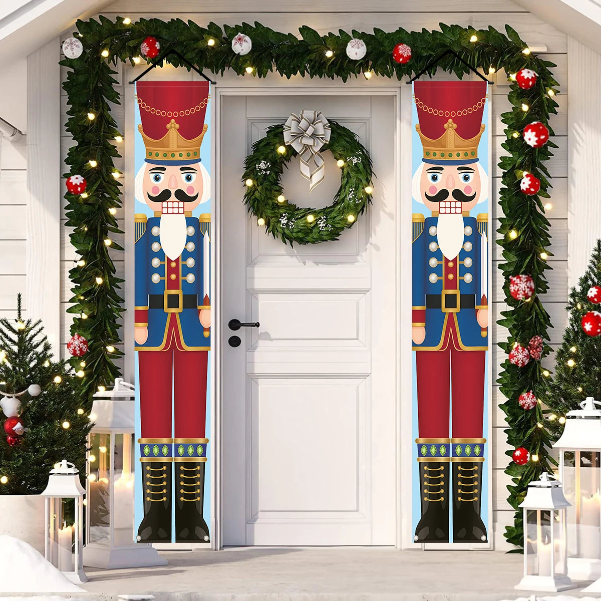 Christmas Hanging Door Banner Merry Christmas Decoration for Home 2025 Xmas Door Decor Navidad Notal Noel Ornament New Year 2026