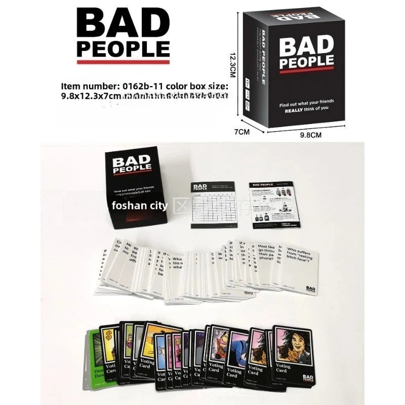 Best-selling English table party games, cards, bad guys, bad choices, adult dating parties, board games, poker puzzles