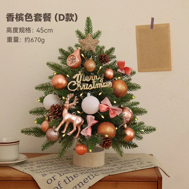 Christmas Tree Artificial Plants DIY Handicraft Pinecone Pine Branch Christmas Tree Home Party Decorations Desktop Ornament