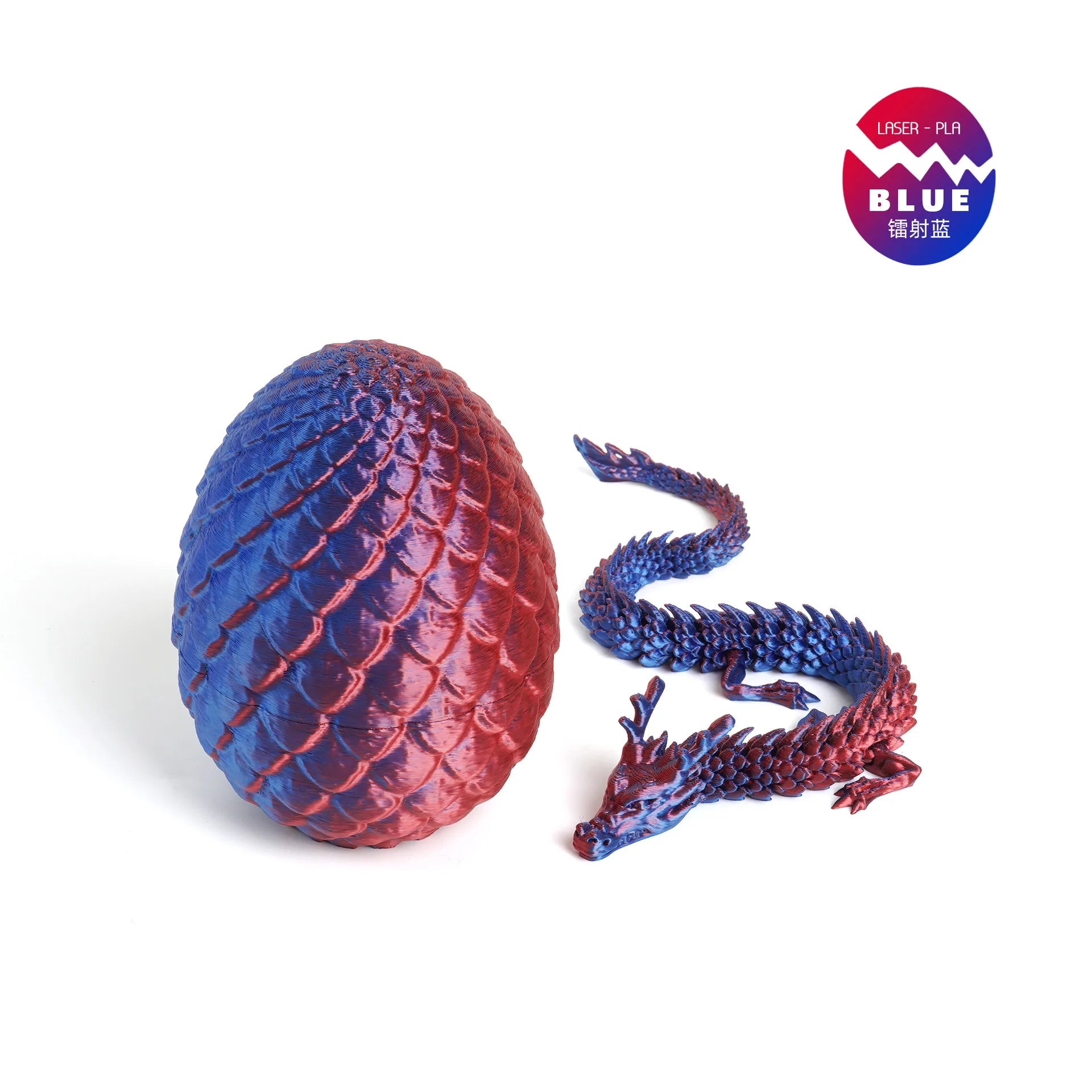3D Printed Dragon Egg with Dragon Full Articulated Dragon Modle Movable Rotatable Articulated Desktop Ornament Kid Toy & Decor