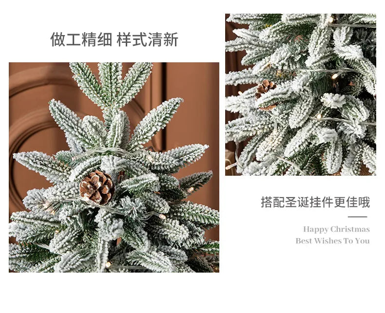 Christmas tree, Christmas, cedar, Christmas decorations, New Year, snowflakes, snow trees, atmosphere decoration supplies