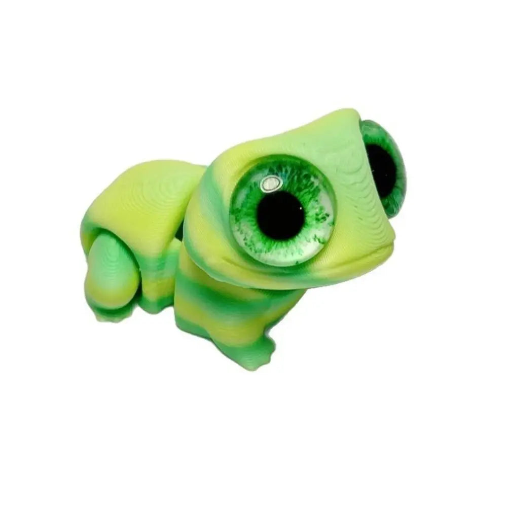 Cute Big Eyes 3D Printed Frogs Ornament Realistic Handicraft 3D Printed Frog Model Cartoon Figurine 3D Printed Frog Toy