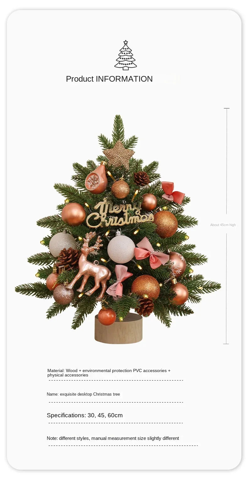 Christmas Tree Artificial Plants DIY Handicraft Pinecone Pine Branch Christmas Tree Home Party Decorations Desktop Ornament