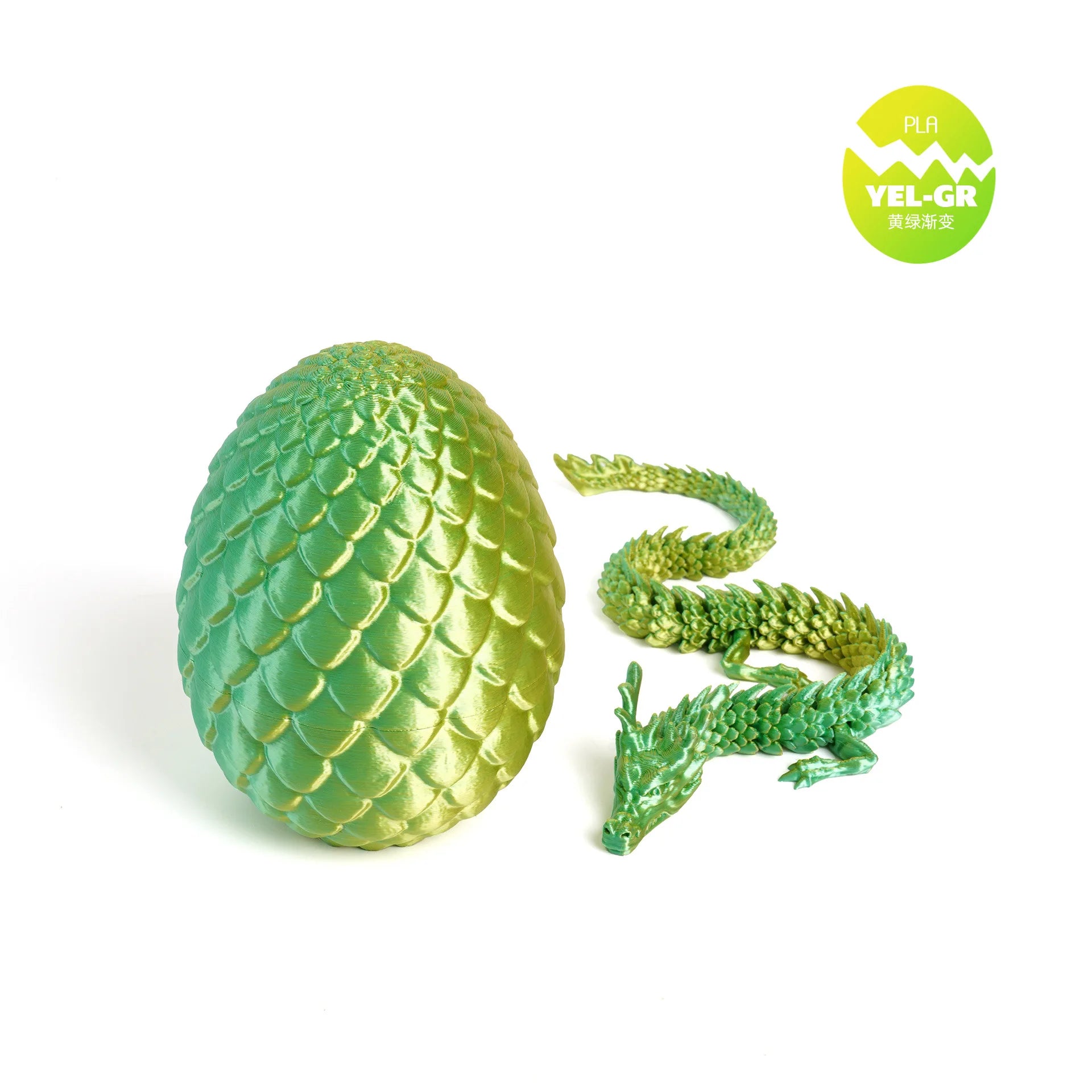 3D Printed Dragon Egg with Dragon Full Articulated Dragon Modle Movable Rotatable Articulated Desktop Ornament Kid Toy & Decor