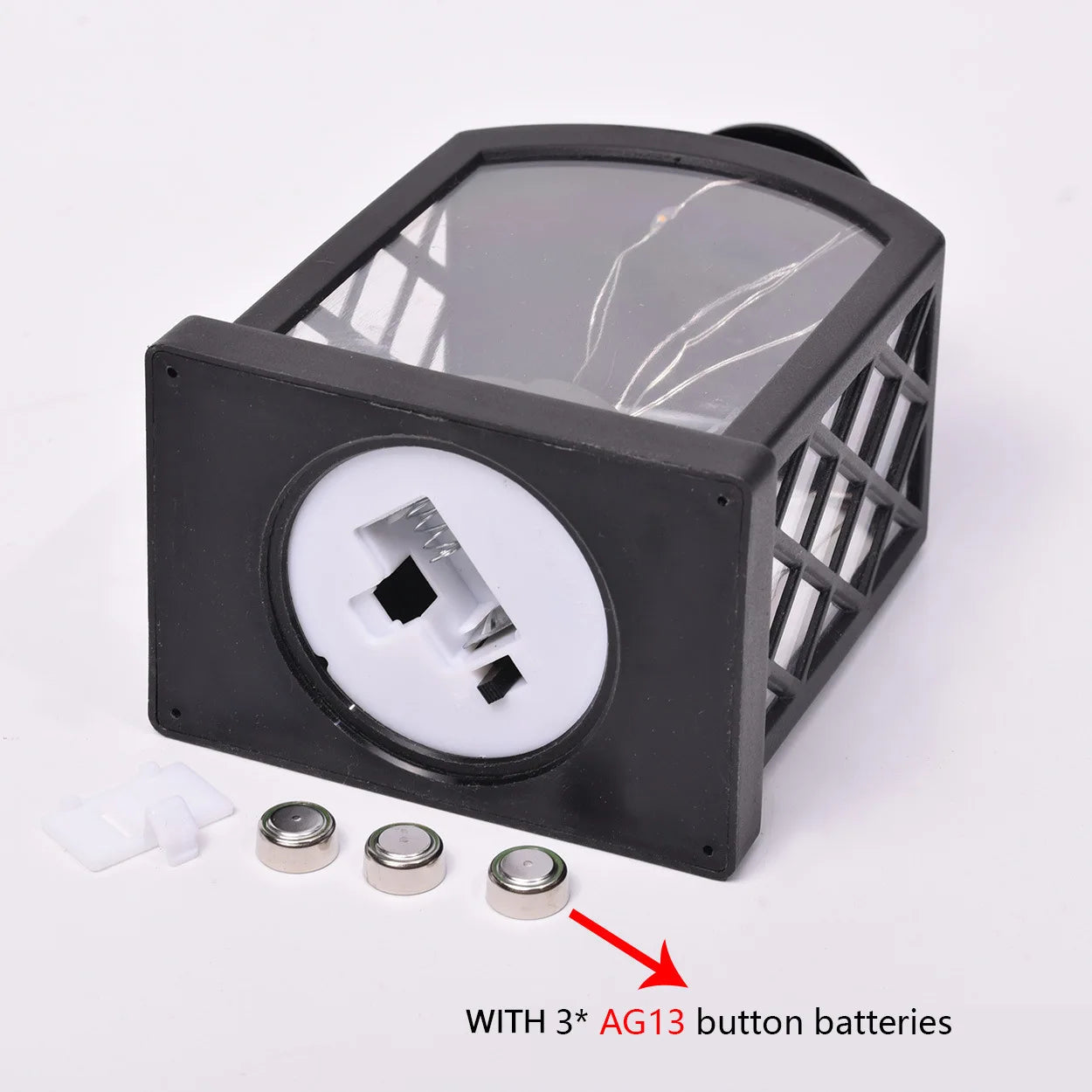 European Christmas Decor Set: Christmas Tree Ornament + Window Wreath + Arch Mini Lantern Candle Lamp for Holiday Arrangement