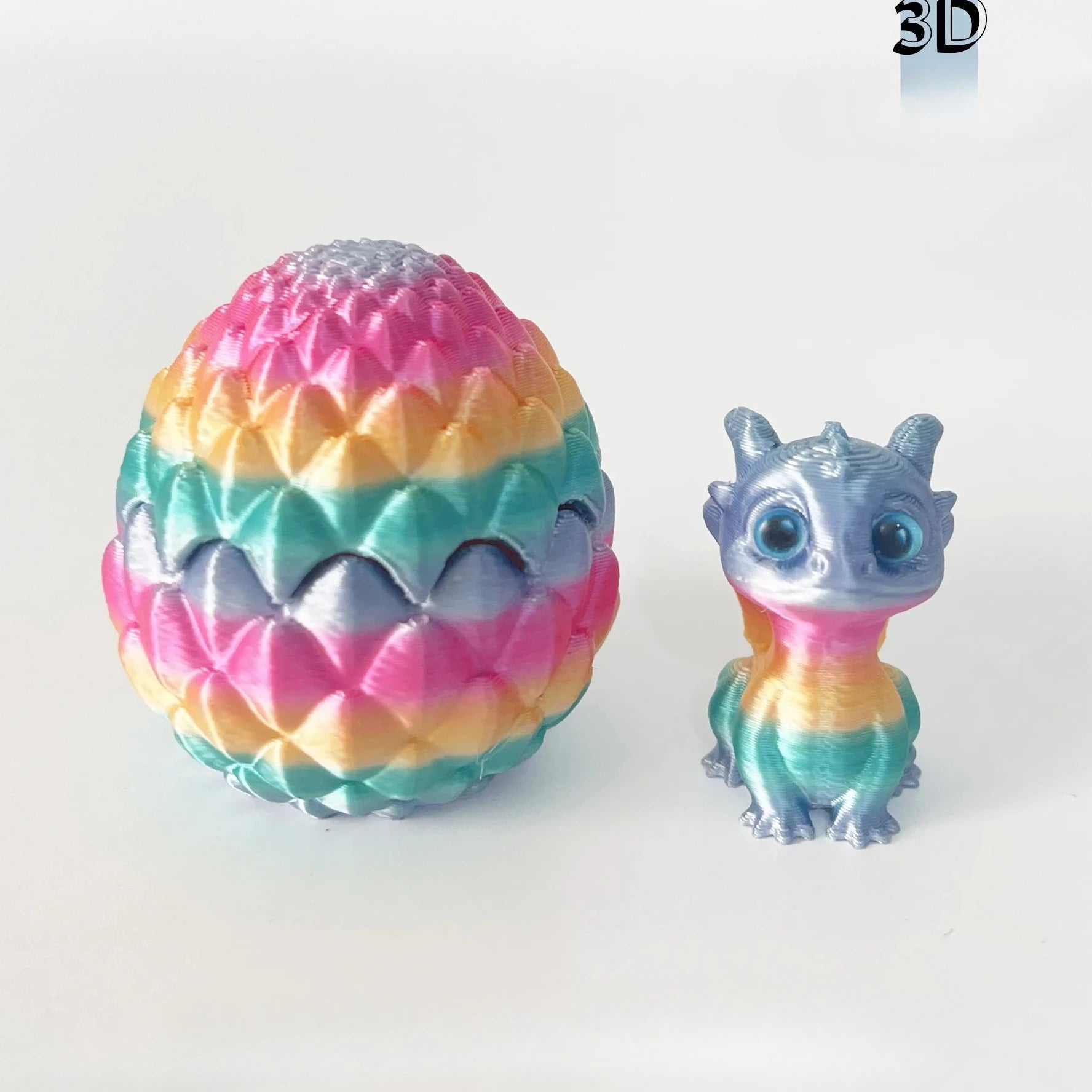 3D Printed Dragon Egg Hatchling Decor Multicolor Dragon Egg Desk Accessories Funny Desktop Ornament Home Office Decor