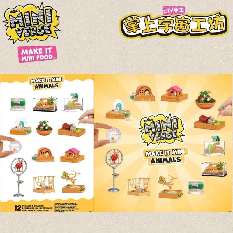 Hot New Mga Miniverse Make It Mini Animals Series Blind Box Cute Mystery Box Play House Toy Decor Collection Kid Birthday Gifts