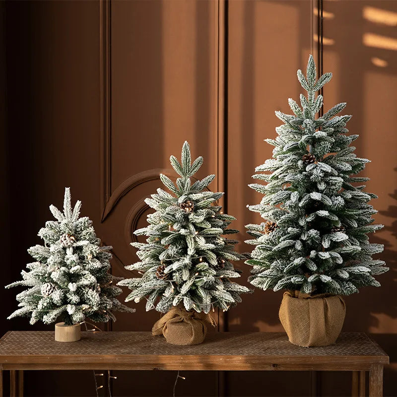 Christmas tree, Christmas, cedar, Christmas decorations, New Year, snowflakes, snow trees, atmosphere decoration supplies