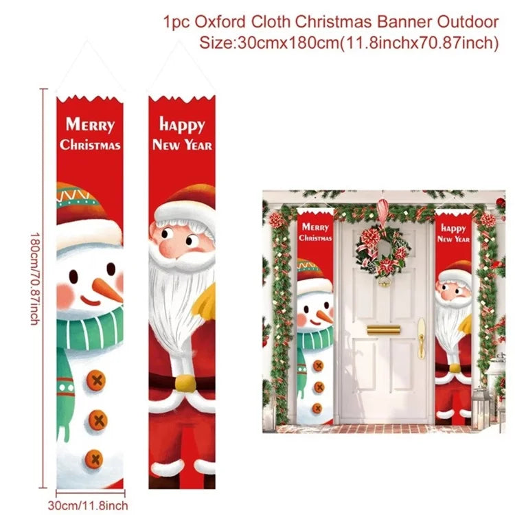 Christmas Hanging Door Banner Merry Christmas Decoration for Home 2025 Xmas Door Decor Navidad Notal Noel Ornament New Year 2026