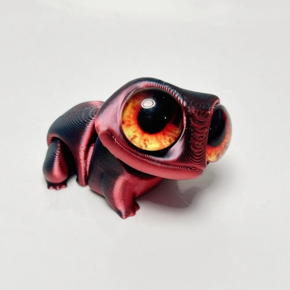 Cute Big Eyes 3D Printed Frogs Ornament Realistic Handicraft 3D Printed Frog Model Cartoon Figurine 3D Printed Frog Toy