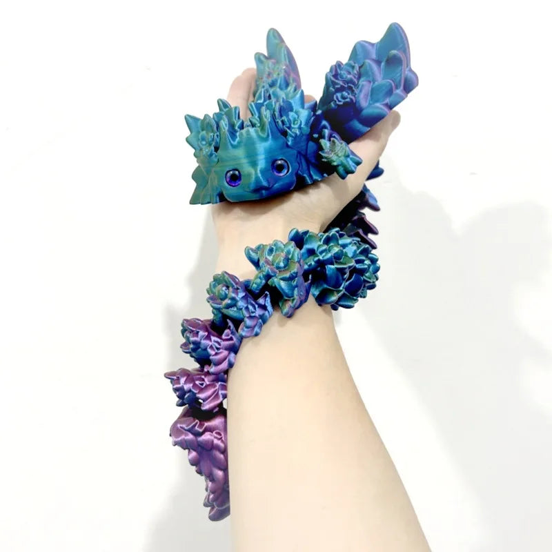 3D Print toy Salamander Dragon Desktop Ornament 3d Print Animals Home Office Crafts Print Characters Christmas Gift Action Figur