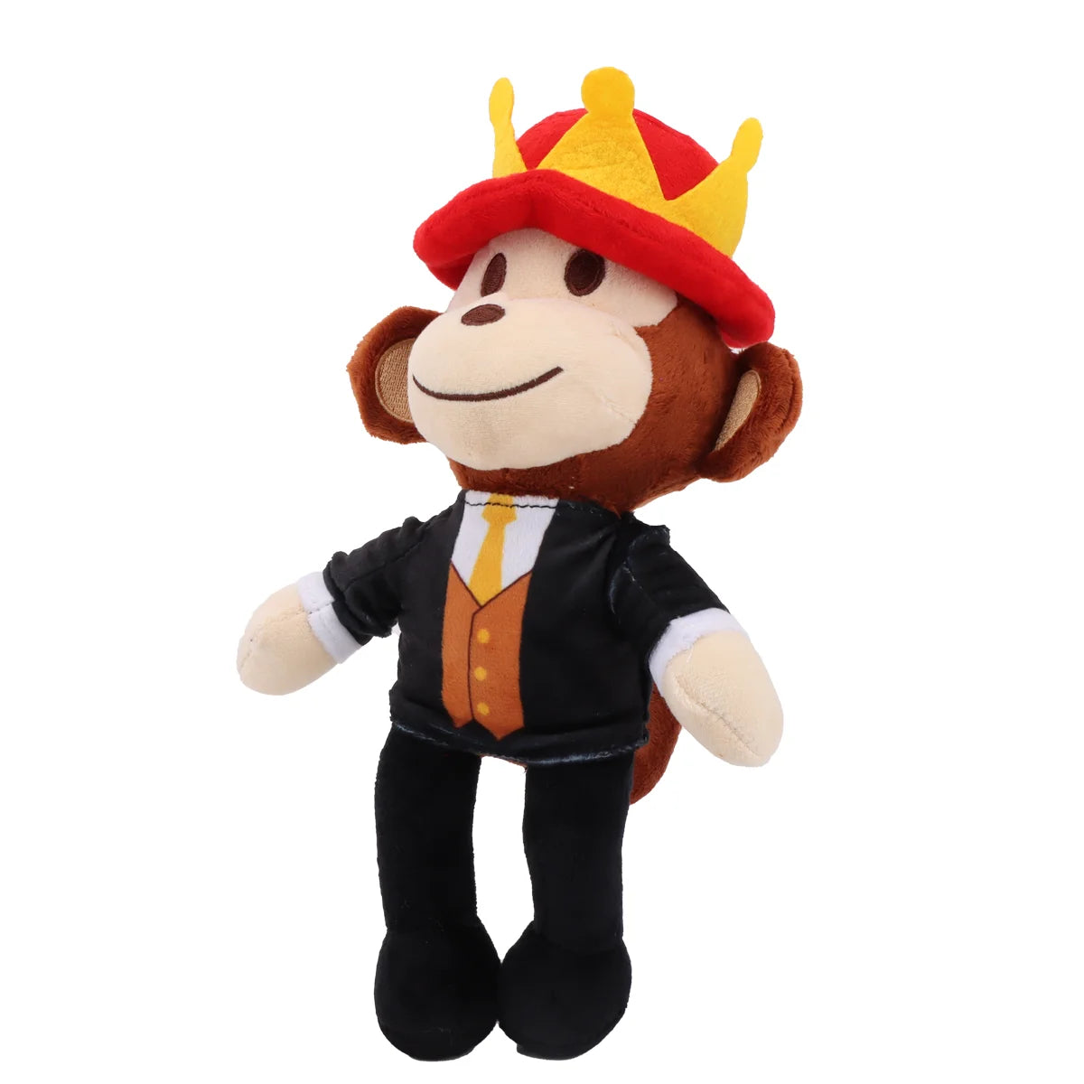 Kawai Steal a Brainrot Jandel Cartoon Character Stuffed Toy Black Monkey Wear the Crown Jandel Birthday Christmas Gift for Kids