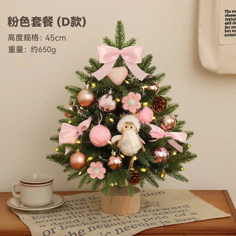 Christmas Tree Artificial Plants DIY Handicraft Pinecone Pine Branch Christmas Tree Home Party Decorations Desktop Ornament