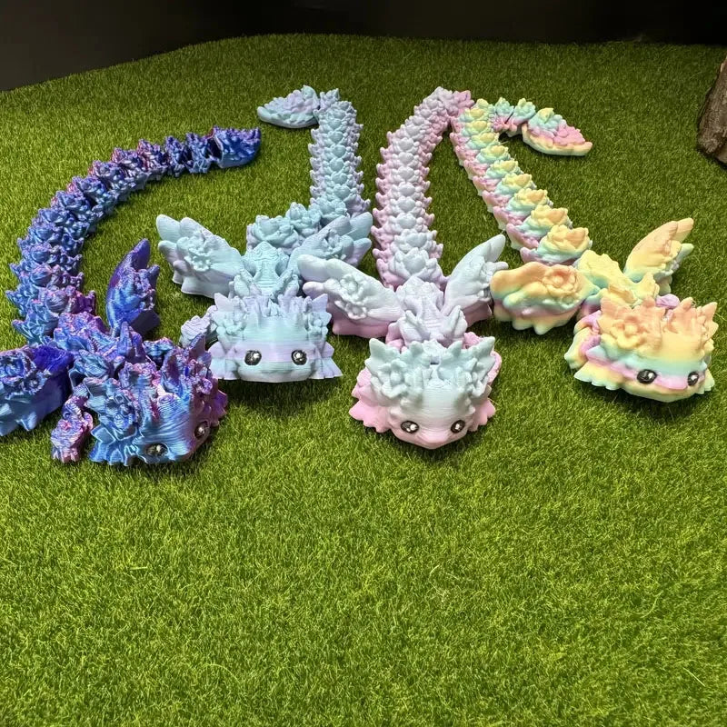 3D Print toy Salamander Dragon Desktop Ornament 3d Print Animals Home Office Crafts Print Characters Christmas Gift Action Figur