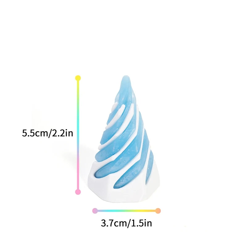 3D Printed Toys Rotating Pyramid 3D Printed Spiral Cone Relief Toys 3D Printed Spinning Anti-Stress Toy Fidget Rotating Pyramid