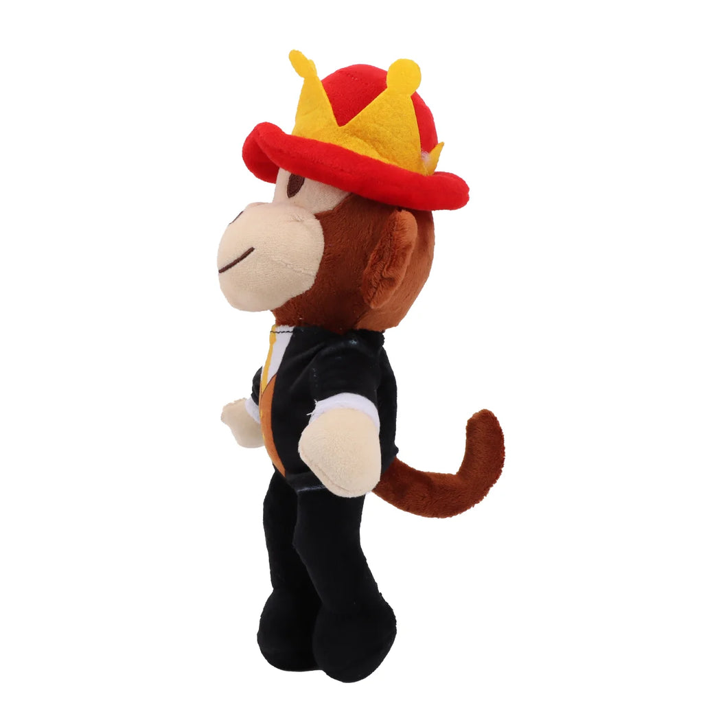 Kawai Steal a Brainrot Jandel Cartoon Character Stuffed Toy Black Monkey Wear the Crown Jandel Birthday Christmas Gift for Kids