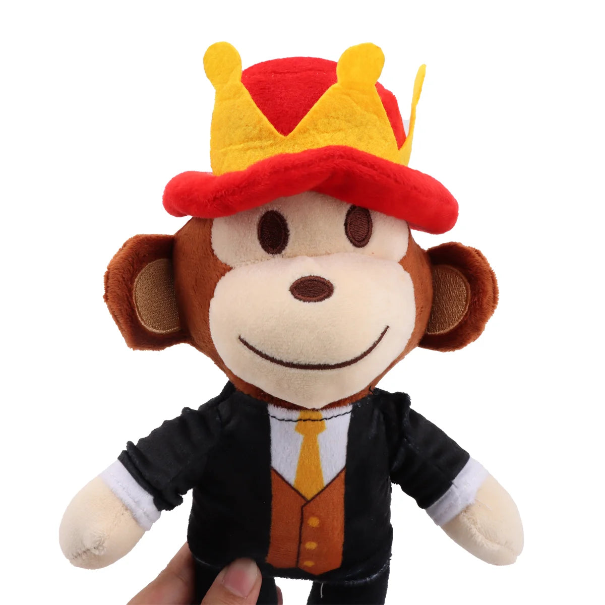 Kawai Steal a Brainrot Jandel Cartoon Character Stuffed Toy Black Monkey Wear the Crown Jandel Birthday Christmas Gift for Kids