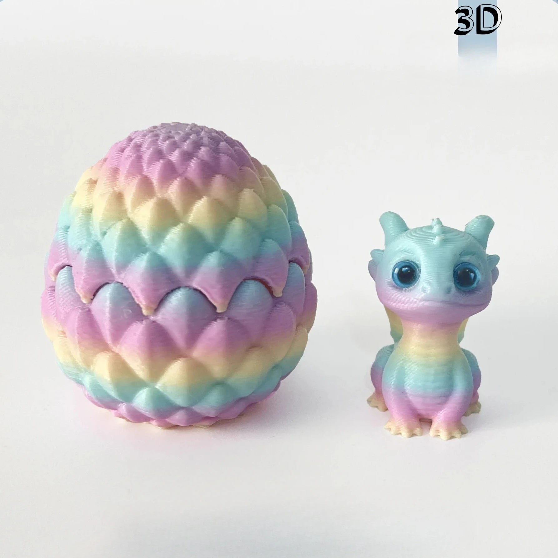3D Printed Dragon Egg Hatchling Decor Multicolor Dragon Egg Desk Accessories Funny Desktop Ornament Home Office Decor