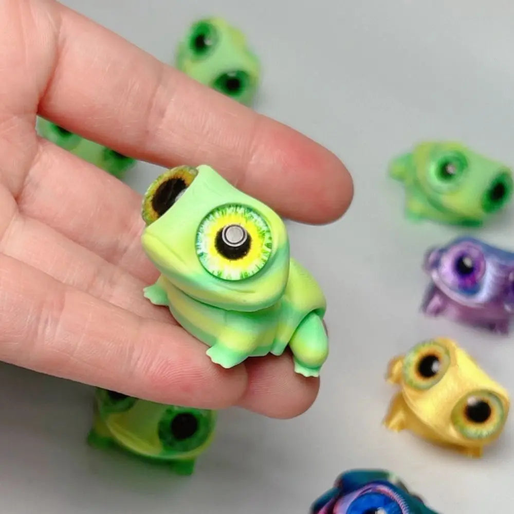 Cute Big Eyes 3D Printed Frogs Ornament Realistic Handicraft 3D Printed Frog Model Cartoon Figurine 3D Printed Frog Toy